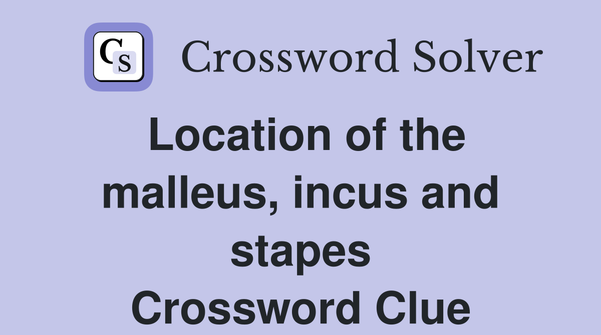Location of the malleus, incus and stapes Crossword Clue