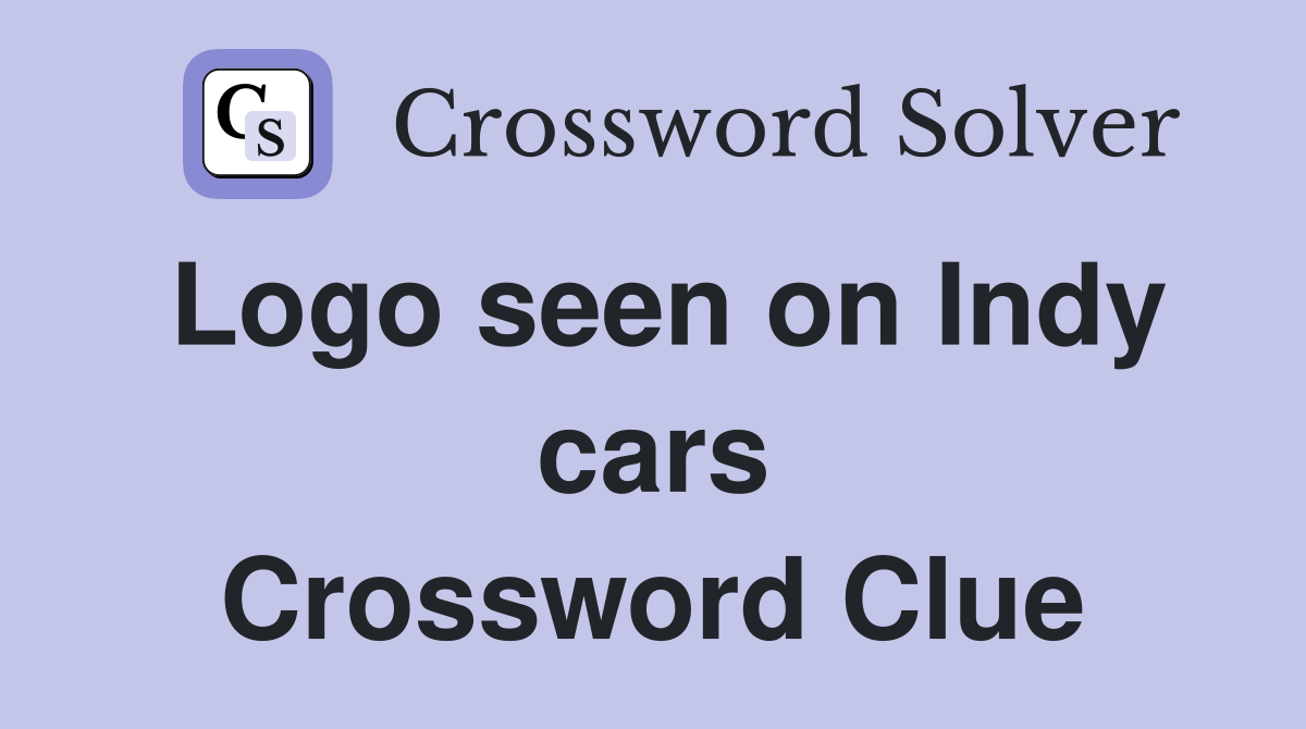 Logo seen on Indy cars Crossword Clue