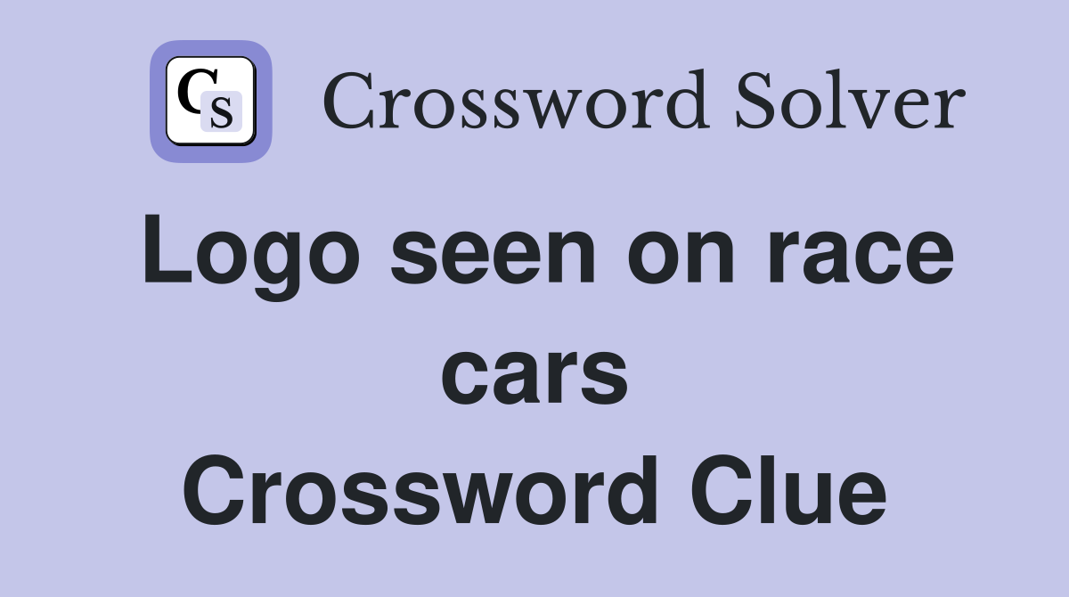 Logo seen on race cars Crossword Clue
