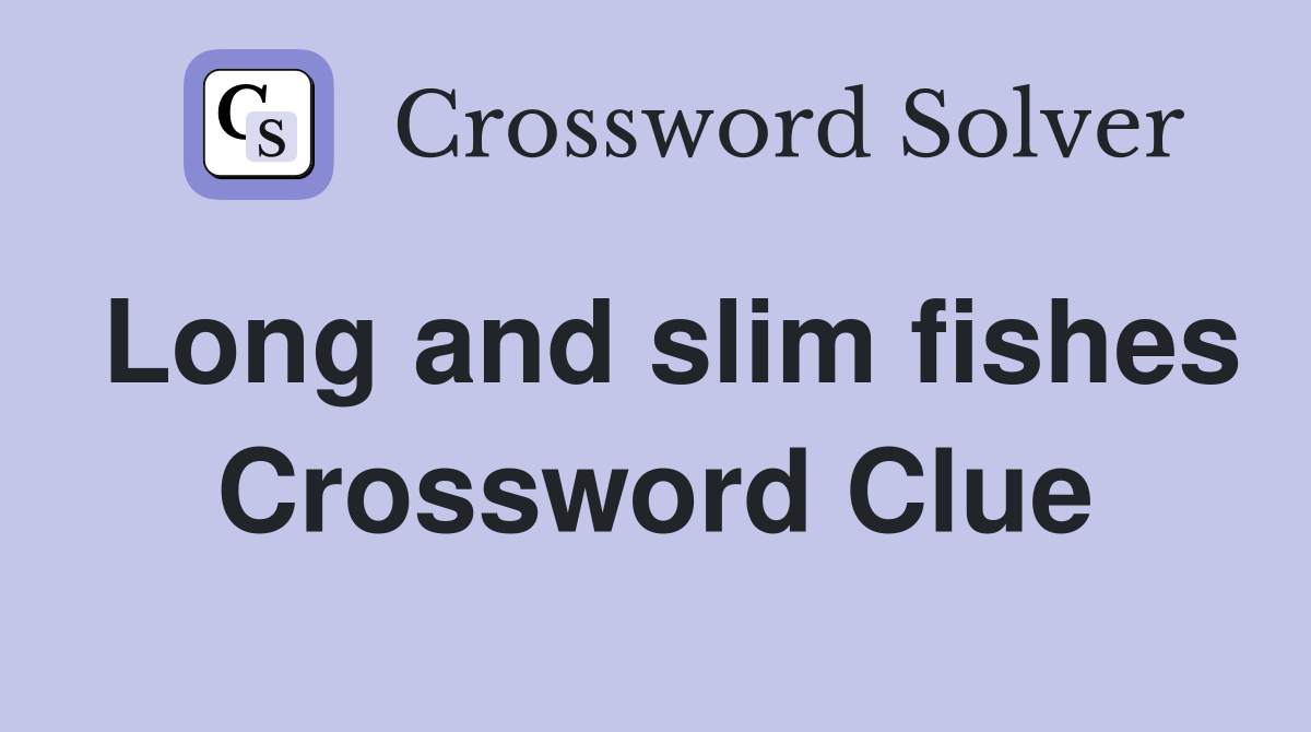 Long and slim fishes Crossword Clue