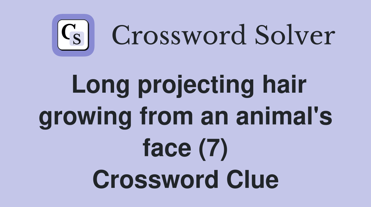 Long projecting hair growing from an animal's face (7) Crossword Clue