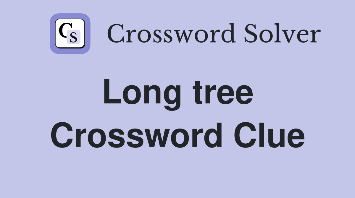 Long tree  Crossword Clue