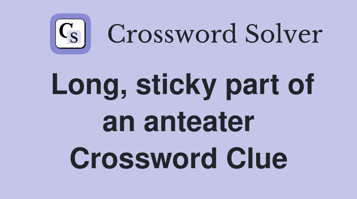 Long, sticky part of an anteater Crossword Clue