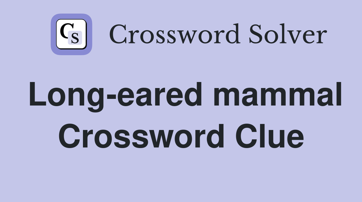 Long-eared mammal Crossword Clue