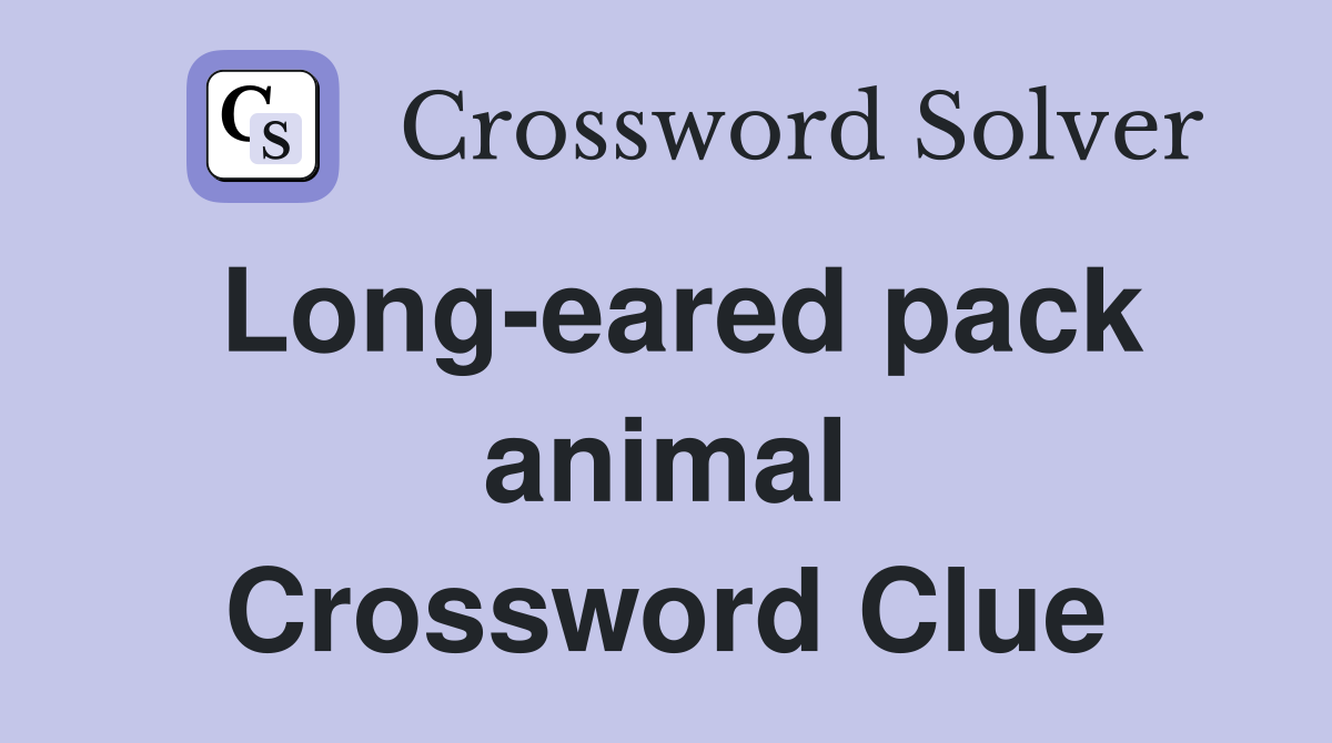 Long-eared pack animal Crossword Clue