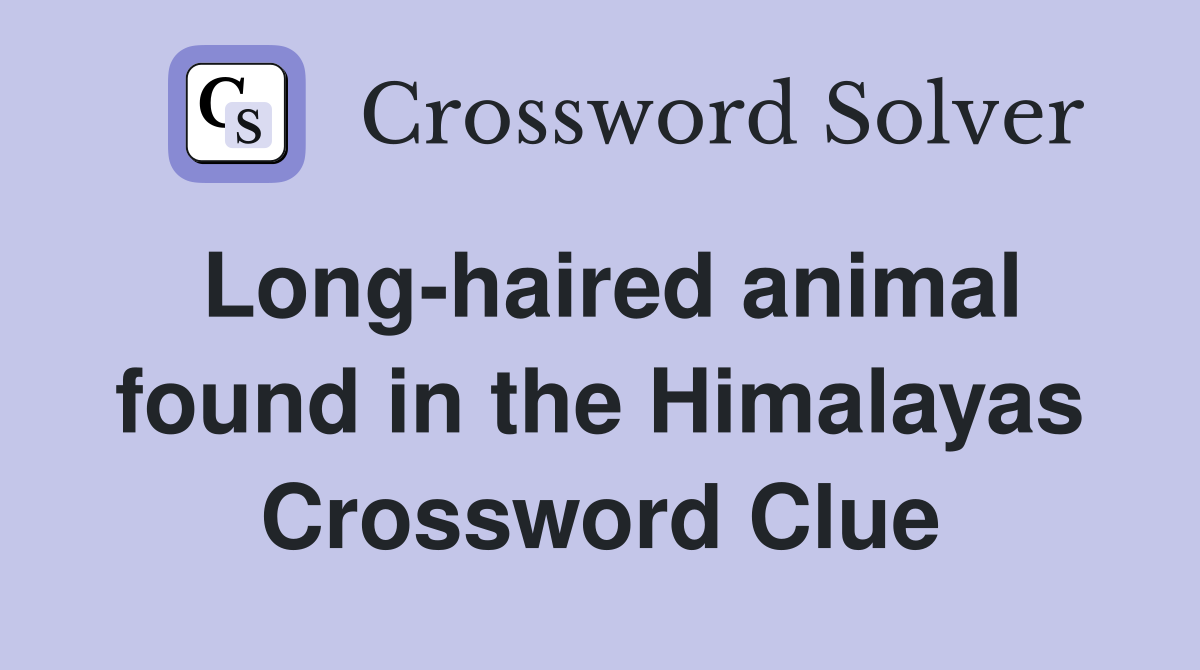 Long-haired animal found in the Himalayas Crossword Clue