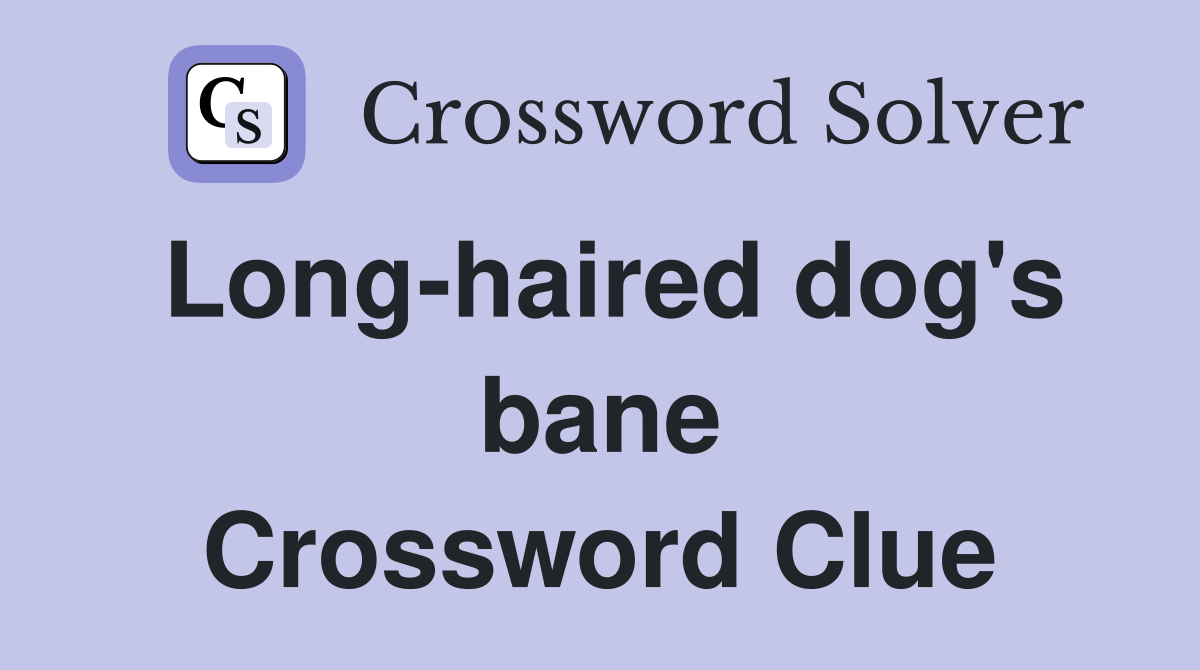 Long-haired dog's bane Crossword Clue