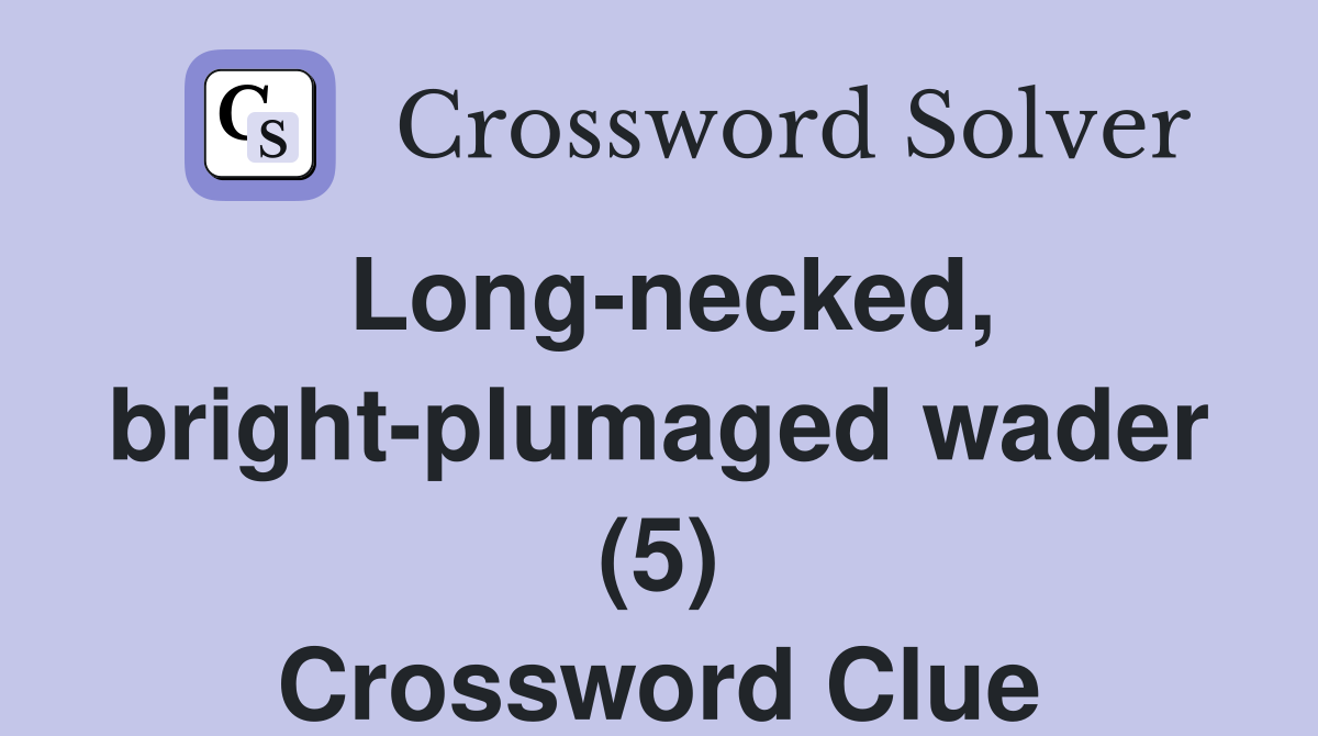 Long-necked, bright-plumaged wader (5) Crossword Clue