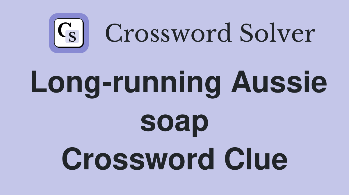 Long-running Aussie soap Crossword Clue