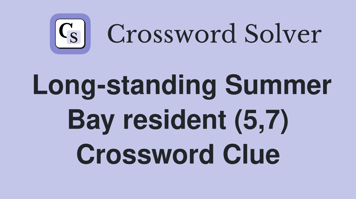 Long-standing Summer Bay resident (5,7) Crossword Clue