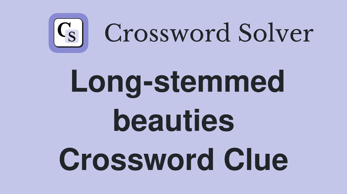 Long-stemmed beauties Crossword Clue
