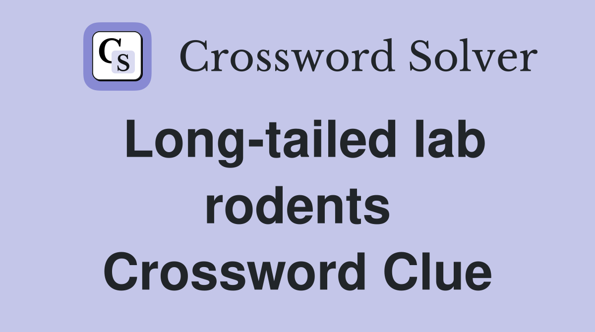 Long-tailed lab rodents Crossword Clue