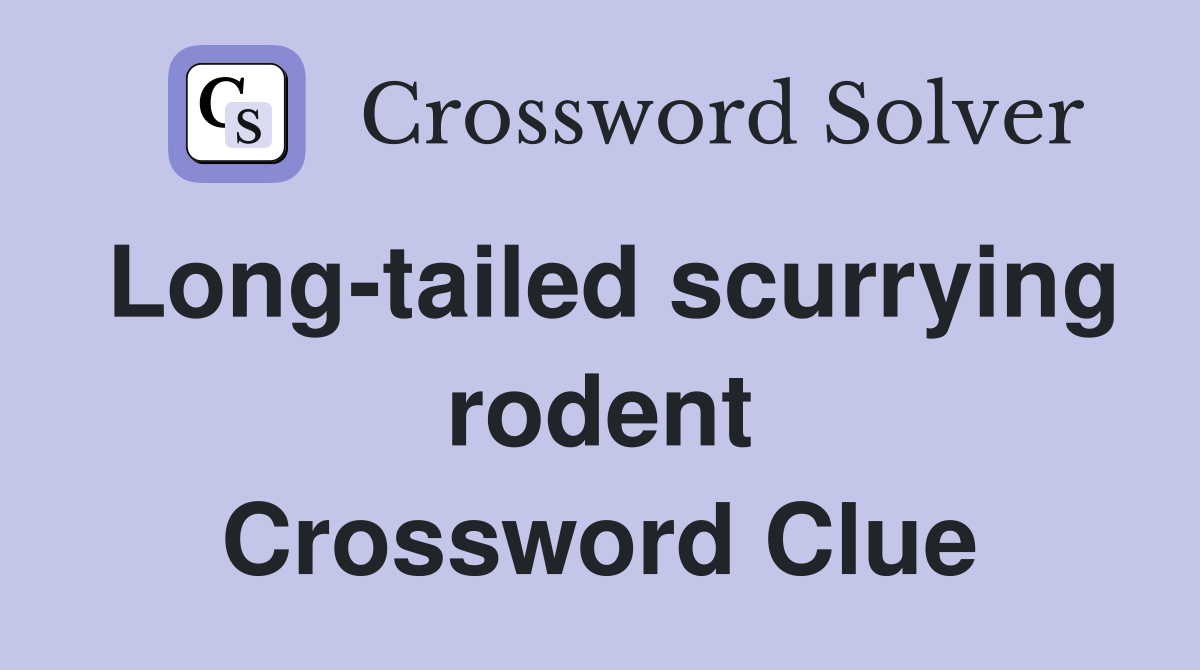 Long-tailed scurrying rodent Crossword Clue
