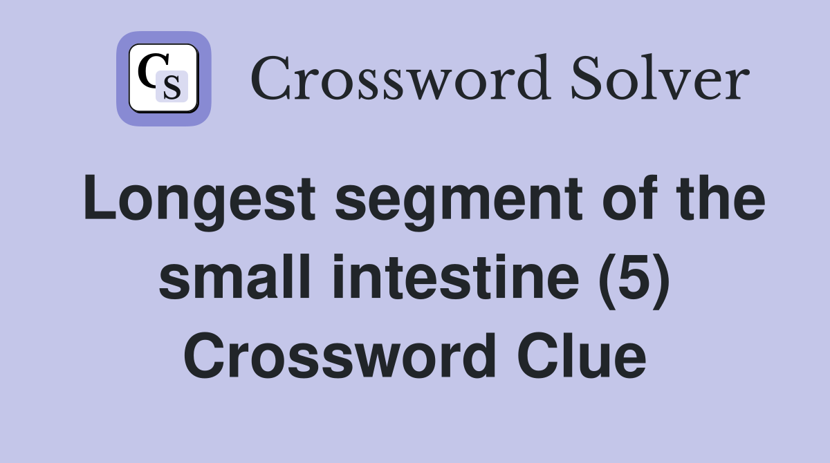 Longest segment of the small intestine (5) Crossword Clue