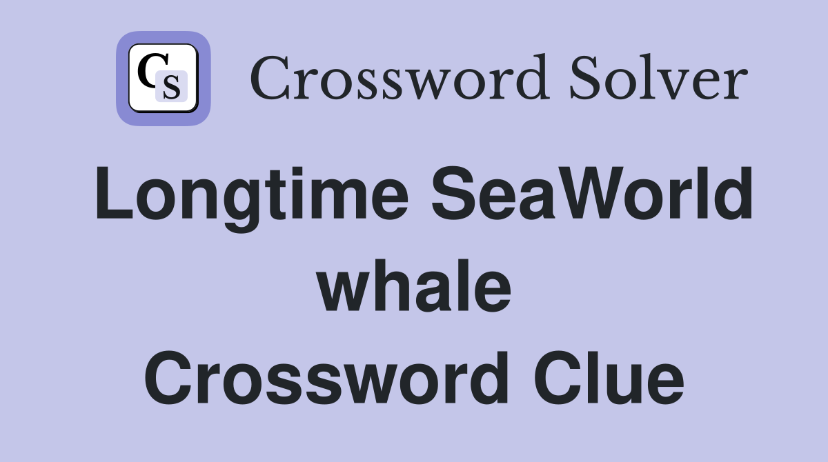 Longtime SeaWorld whale Crossword Clue