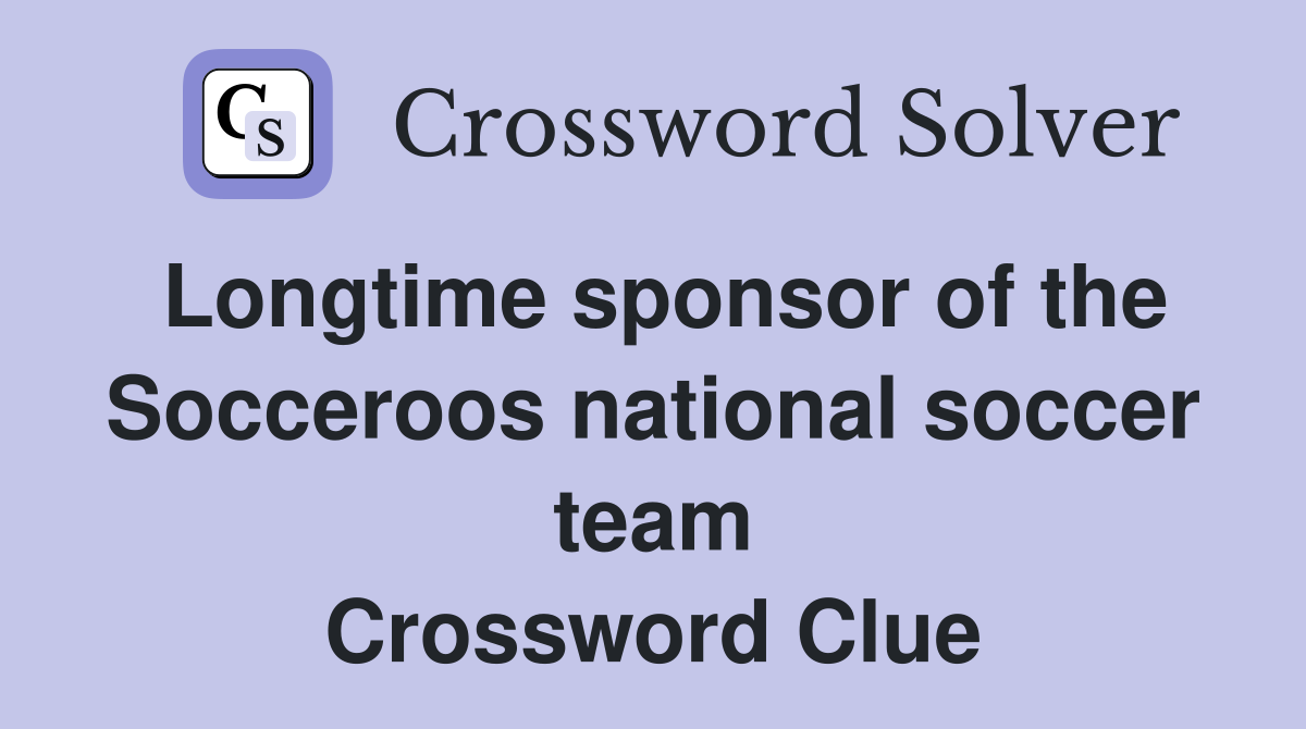 Longtime sponsor of the Socceroos national soccer team Crossword Clue