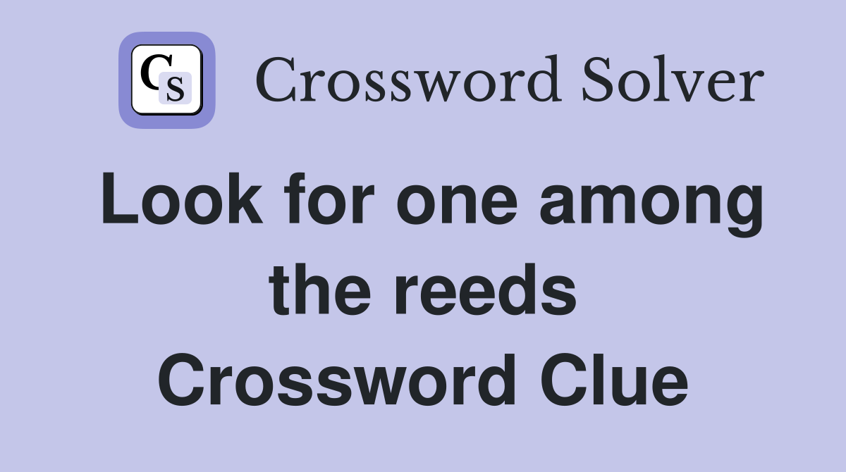 Look for one among the reeds Crossword Clue