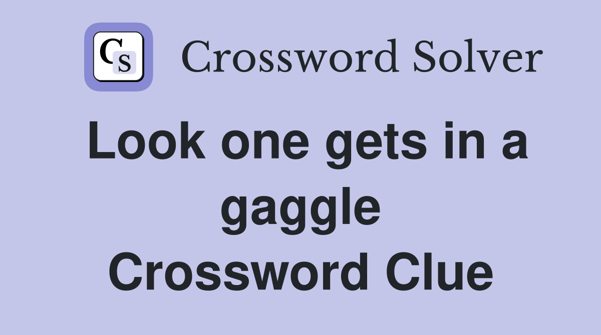 Look one gets in a gaggle Crossword Clue