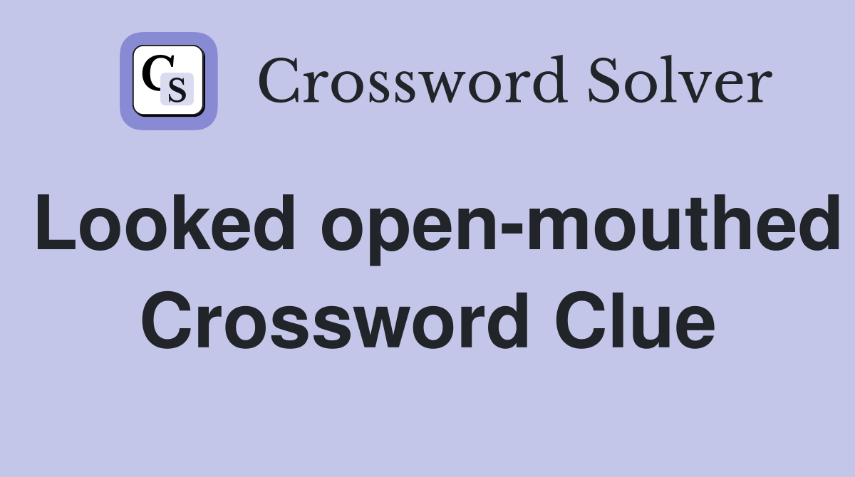 Looked open-mouthed Crossword Clue