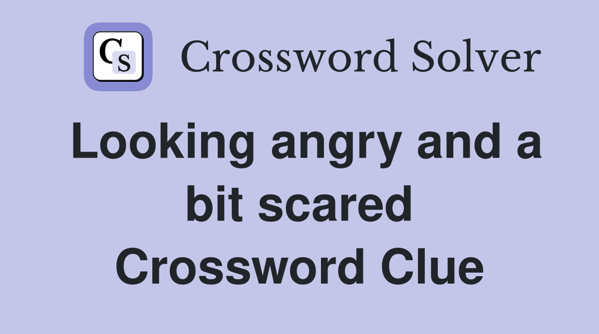 Looking angry and a bit scared Crossword Clue