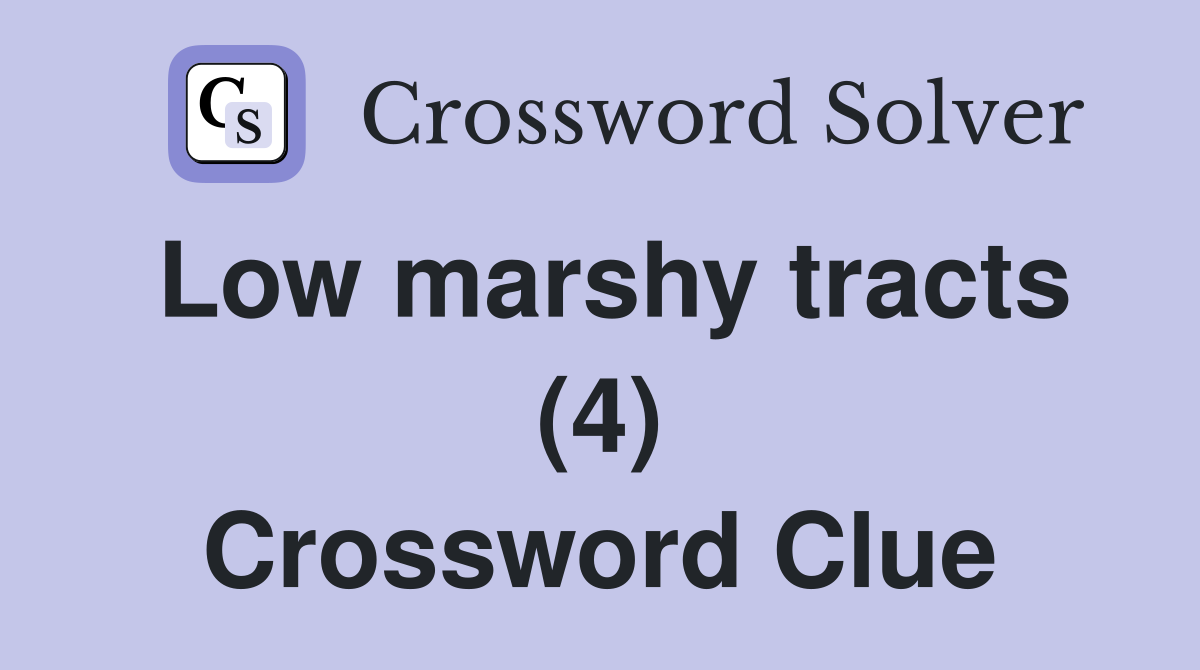 Low marshy tracts (4) Crossword Clue