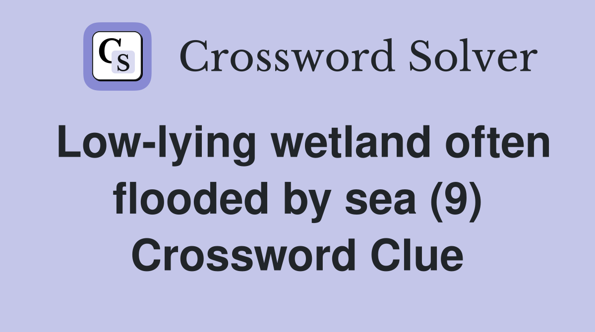 Low-lying wetland often flooded by sea (9) Crossword Clue