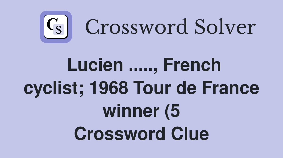 Lucien French cyclist 1968 Tour de France winner (5 Lucien French cyclist 1968 Tour de France winner (5