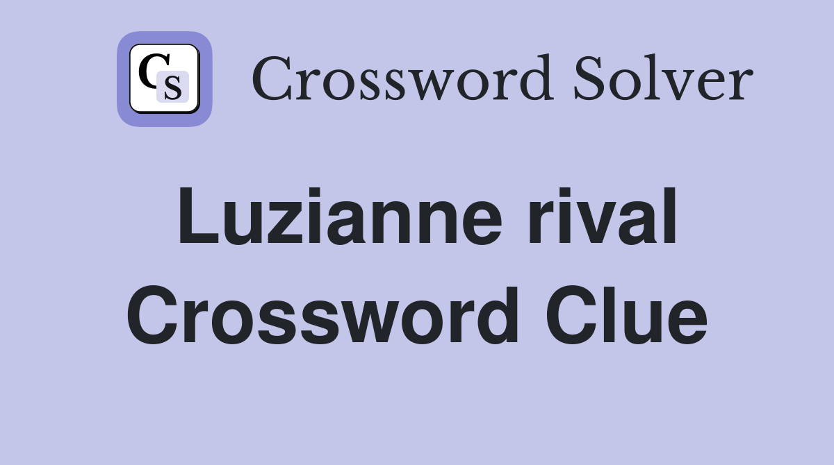 Luzianne rival Crossword Clue