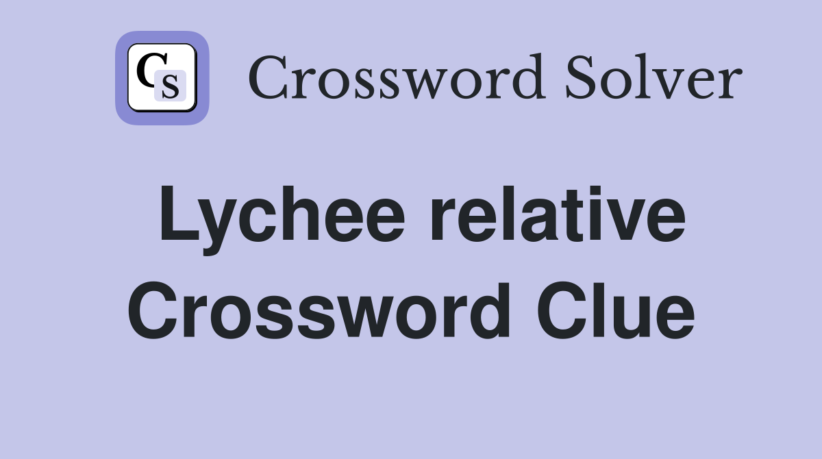 Lychee relative Crossword Clue