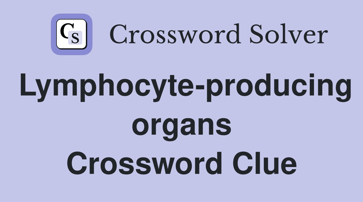Lymphocyte-producing organs Crossword Clue