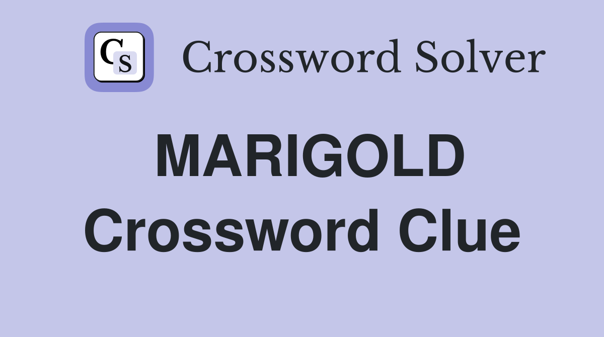 MARIGOLD Crossword Clue