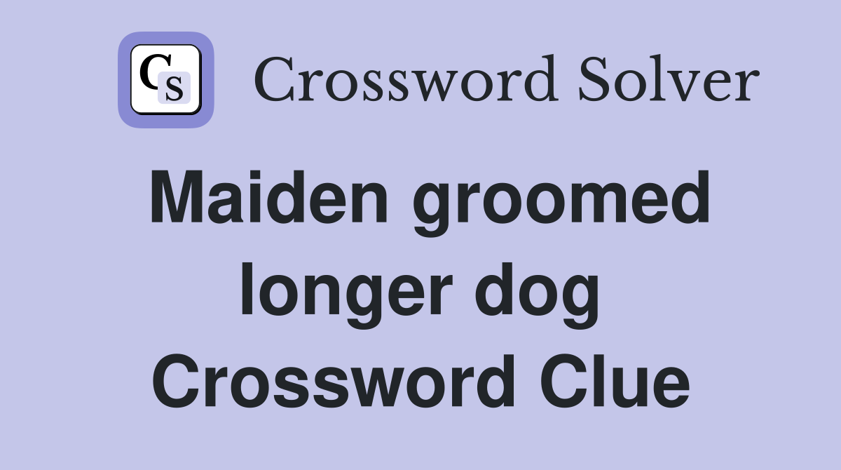 Maiden groomed longer dog Crossword Clue