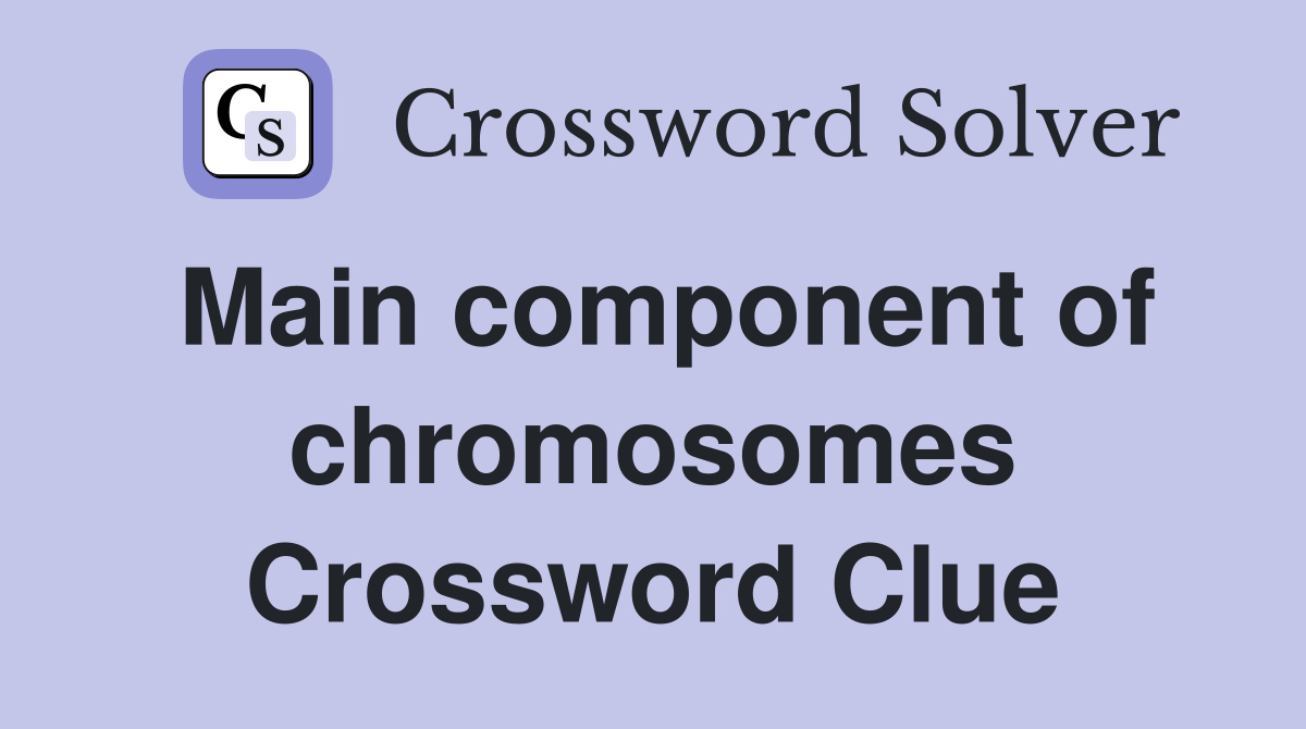 Main component of chromosomes Crossword Clue