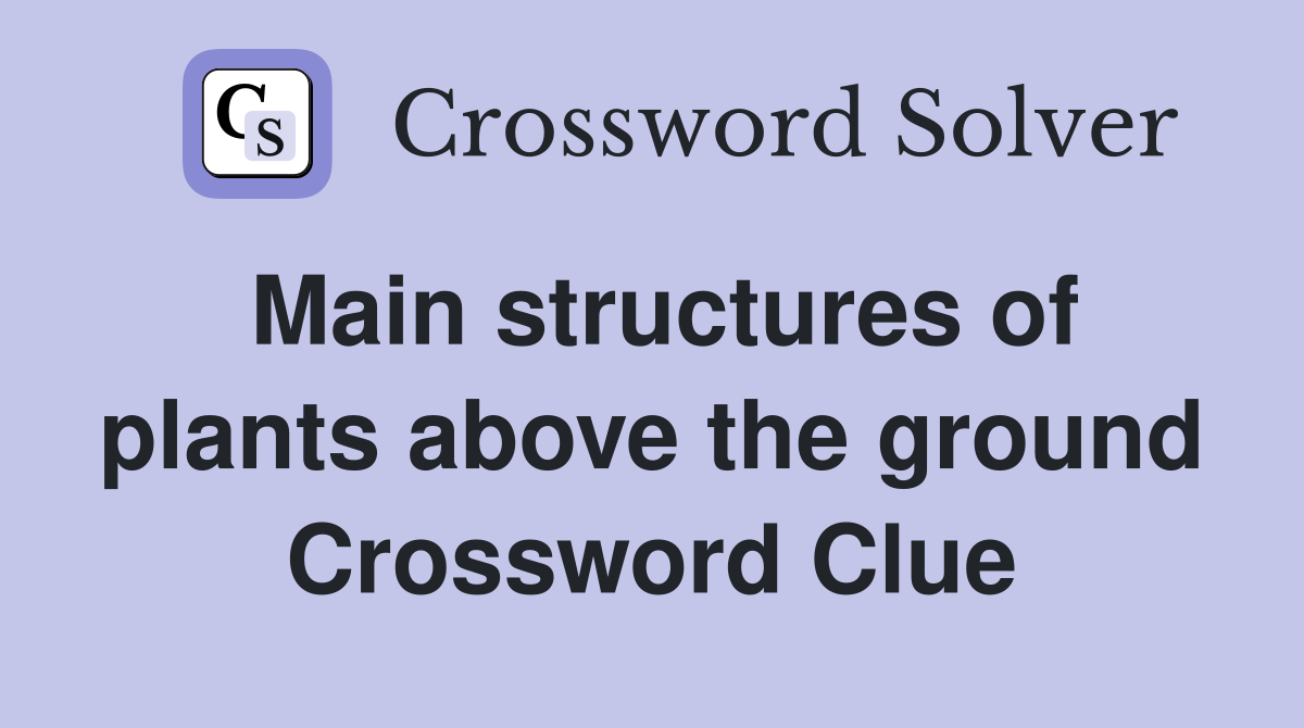 Main structures of plants above the ground Crossword Clue