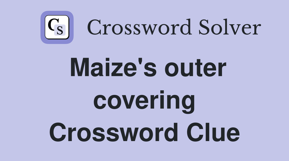 Maize's outer covering Crossword Clue