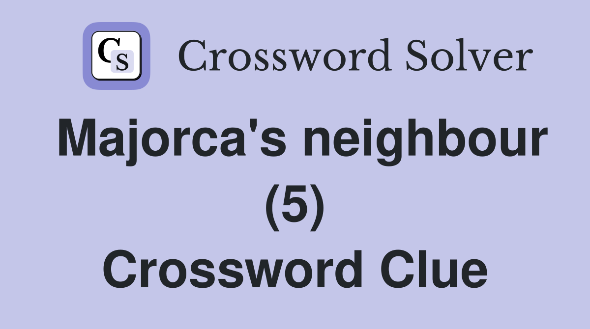 Majorca's neighbour (5) Crossword Clue