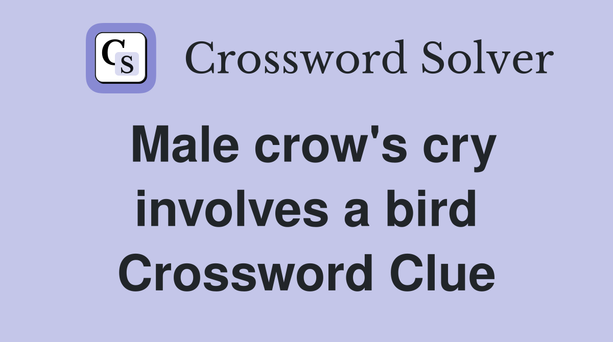 Male crow's cry involves a bird Crossword Clue