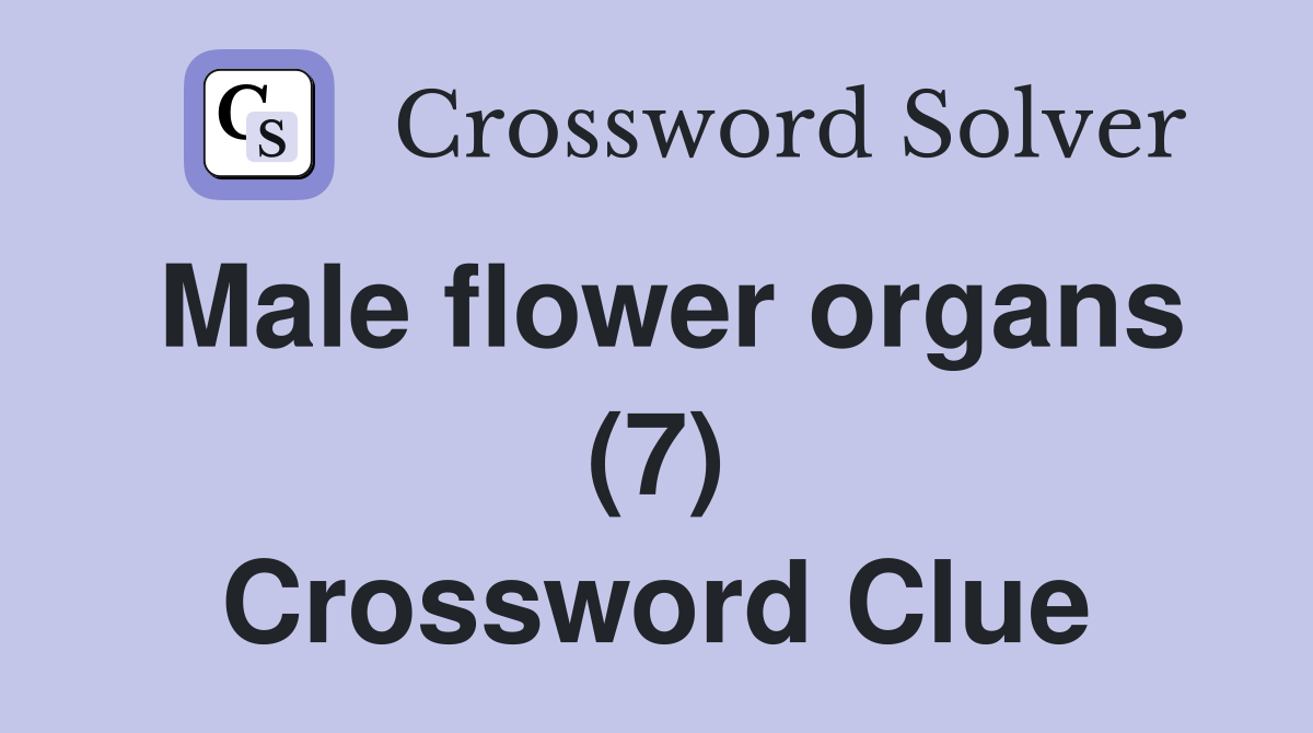 Male flower organs (7) Crossword Clue