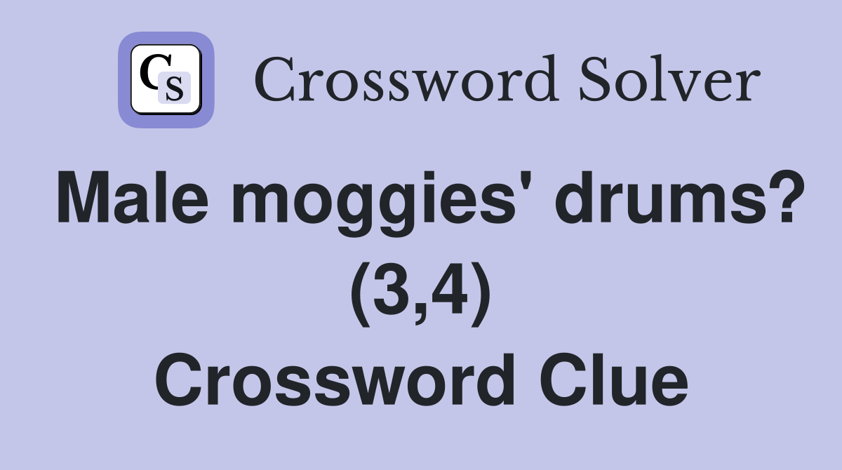 Male moggies' drums? (3,4) Crossword Clue