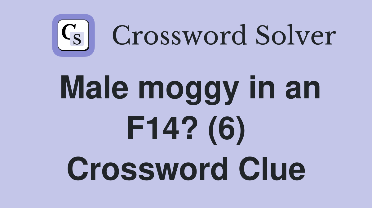 Male moggy in an F14? (6) Crossword Clue