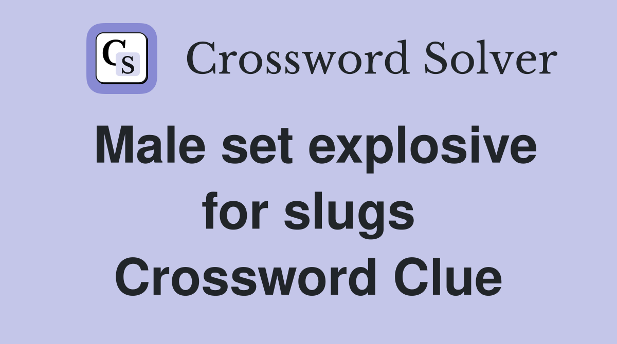 Male set explosive for slugs Crossword Clue