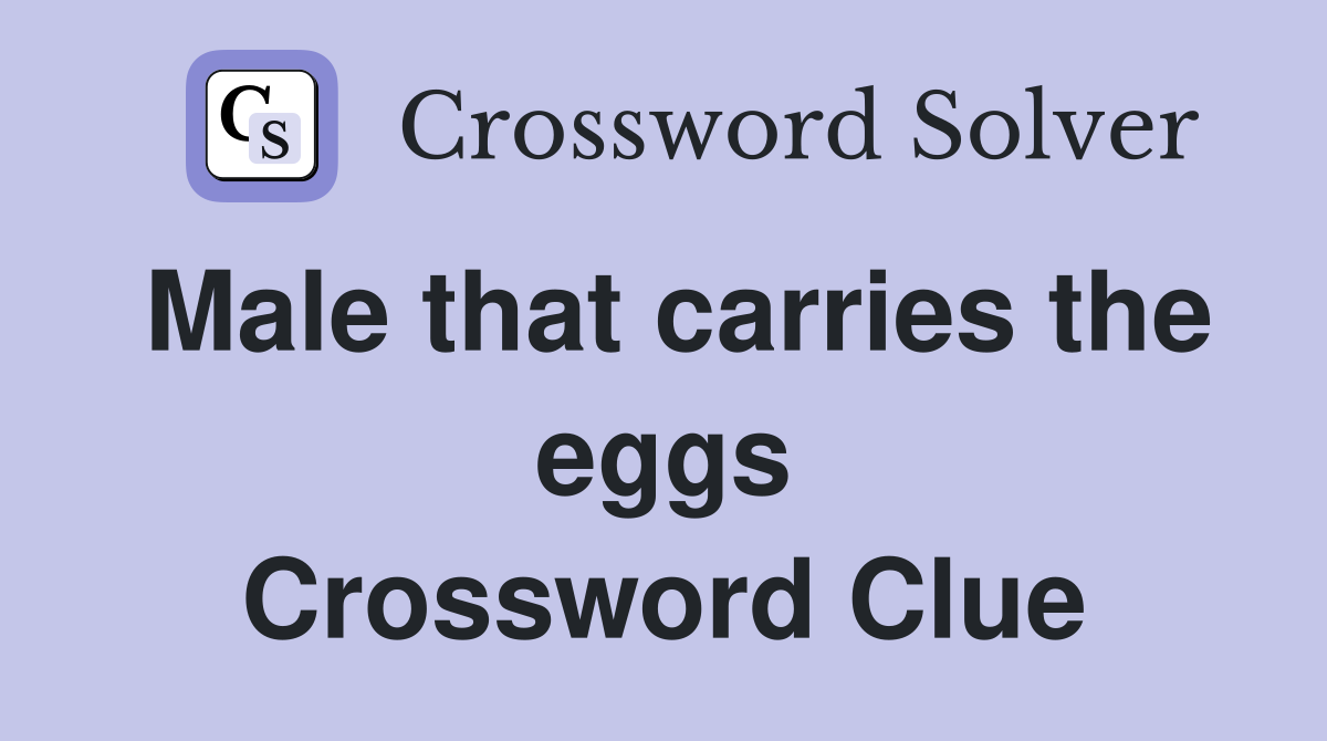 Male that carries the eggs Crossword Clue