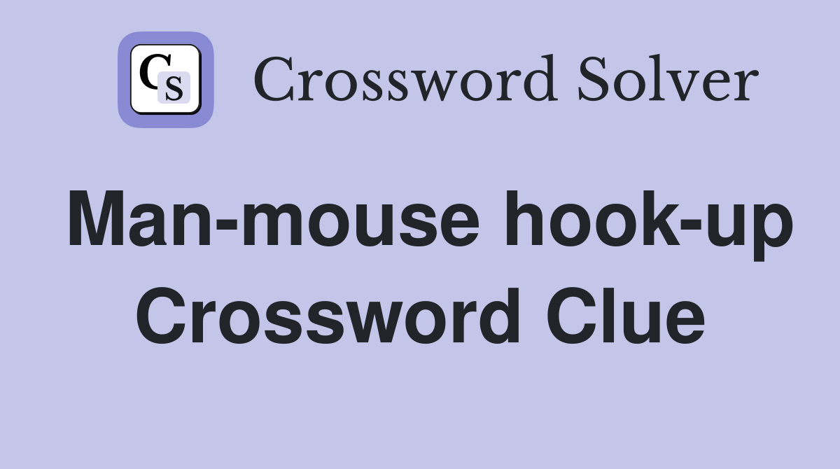Man-mouse hook-up Crossword Clue