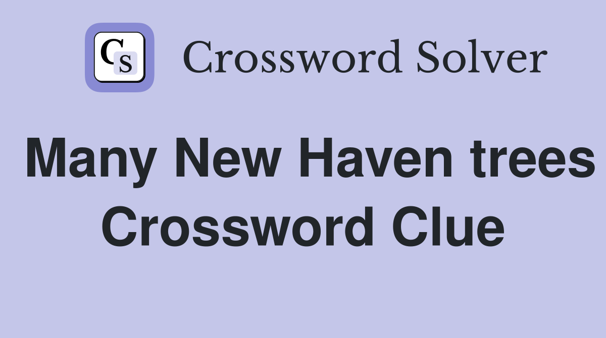 Many New Haven trees Crossword Clue