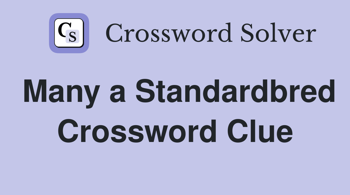 Many a Standardbred Crossword Clue