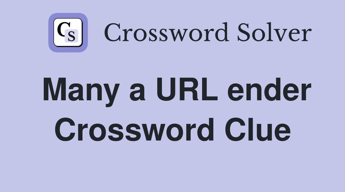 Many a URL ender Crossword Clue