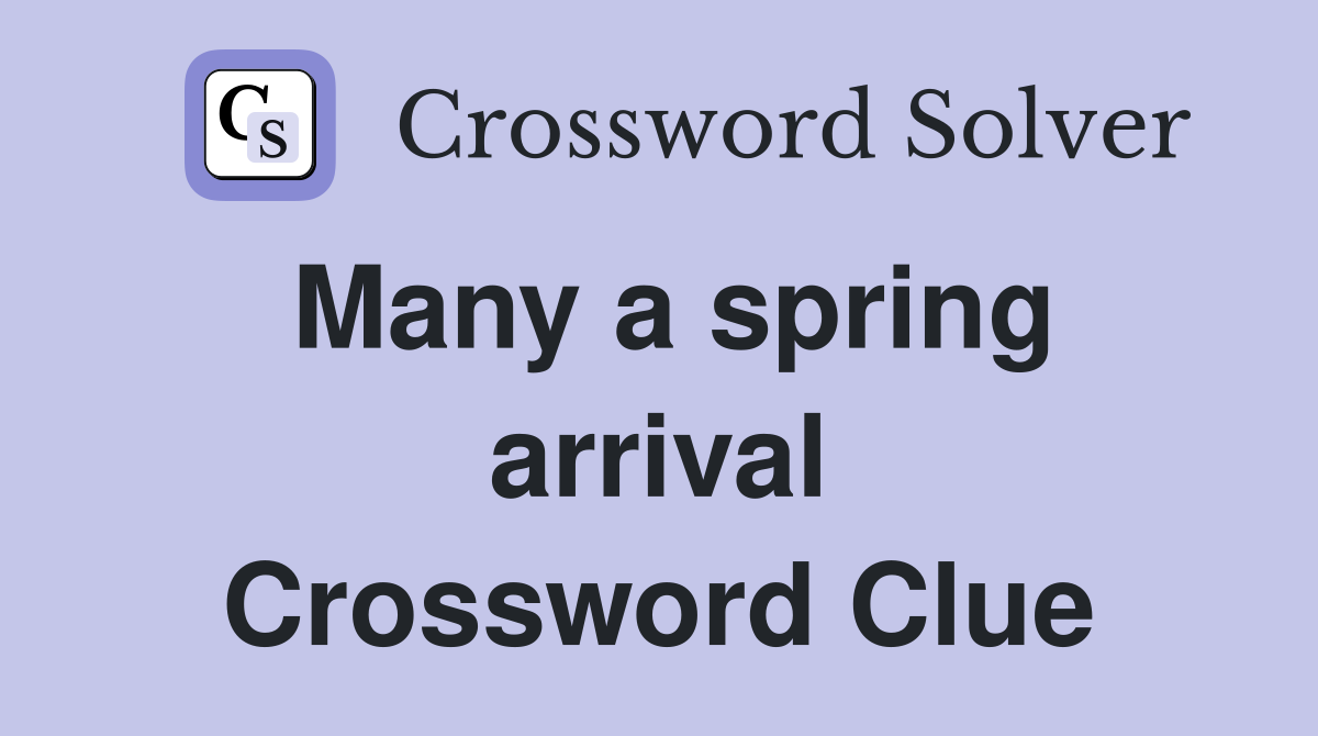 Many a spring arrival Crossword Clue