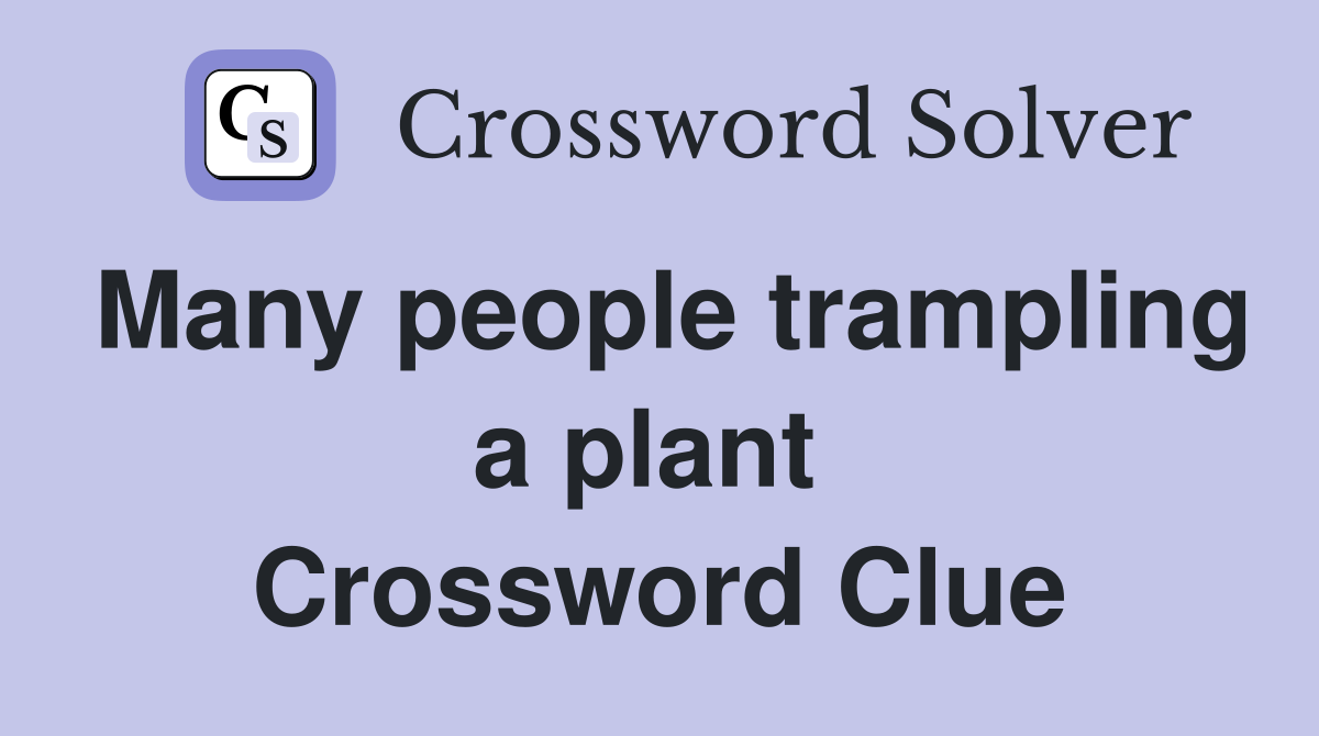 Many people trampling a plant  Crossword Clue