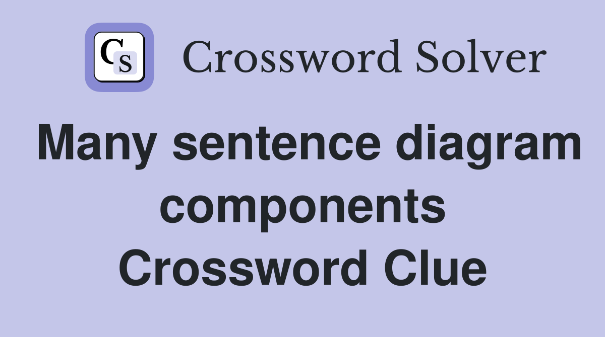 Many sentence diagram components Crossword Clue