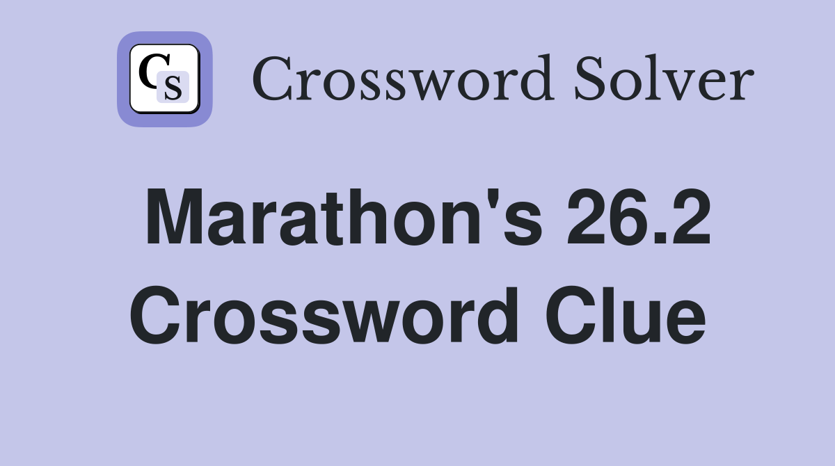 Marathon's 26.2 Crossword Clue